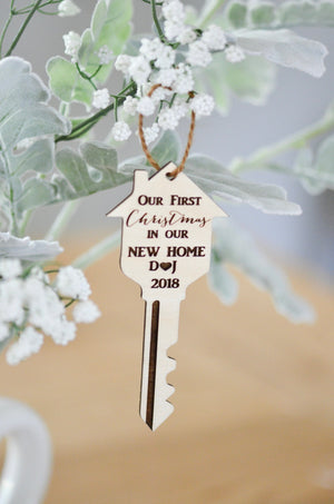 Our first Christmas in our new home key ornament | Realtor Gift | Buy in Bulk