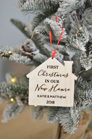 First Christmas in our New Home Personalized ornament