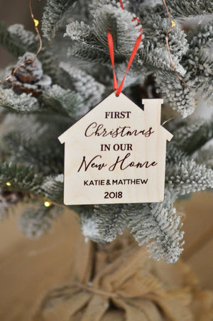 First Christmas in our New Home Personalized ornament