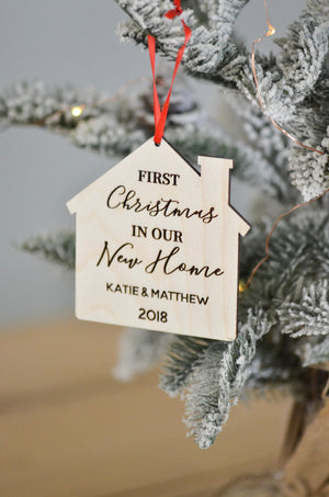 First Christmas in our New Home Personalized ornament