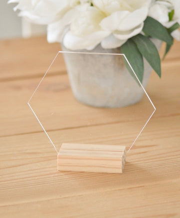 Blank 5" hexagon acrylic sign