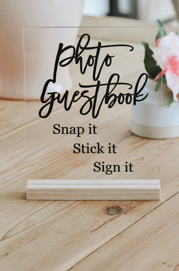 Photo Guestbook Acrylic Sign - TS7