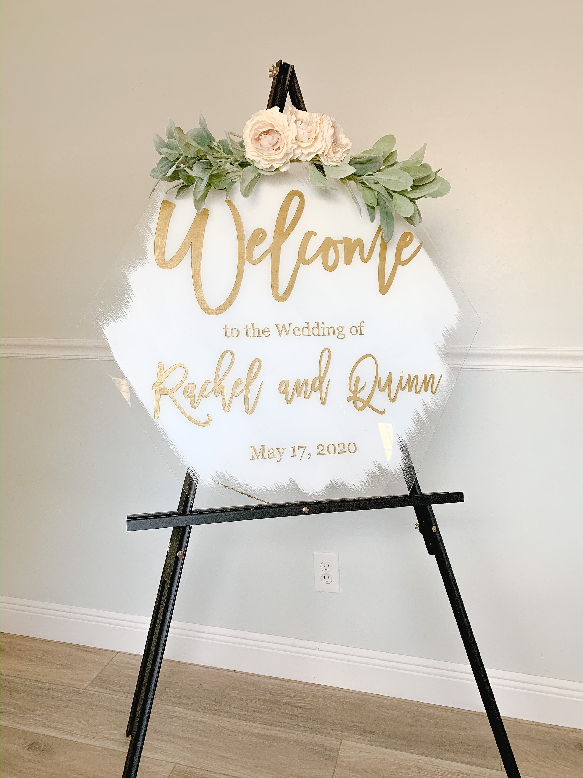 Octagonal Welcomesign Hexagon Welcome Sign - WS14 – Blush and Lumber