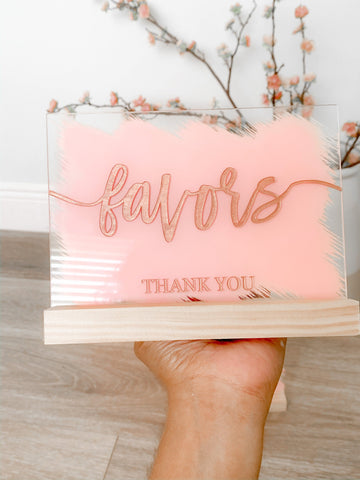Favors Acrylic Sign - TS12