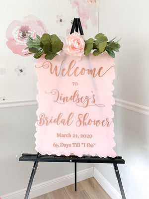 Bridal Shower Acrylic Welcome Sign - WS38