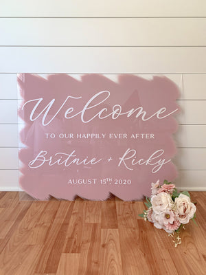 Welcome to our Wedding Modern Calligraphy Sign - WS04