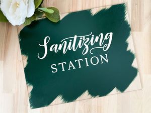 Sanitizing Station Acrylic Sign