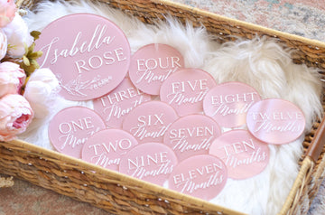 Engraved Baby Milestone Acrylic Markers