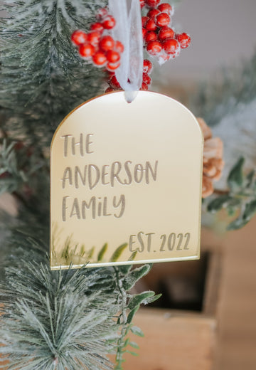 Arch Personalized Family Christmas Ornament