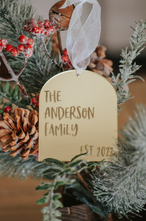 Arch Personalized Family Christmas Ornament