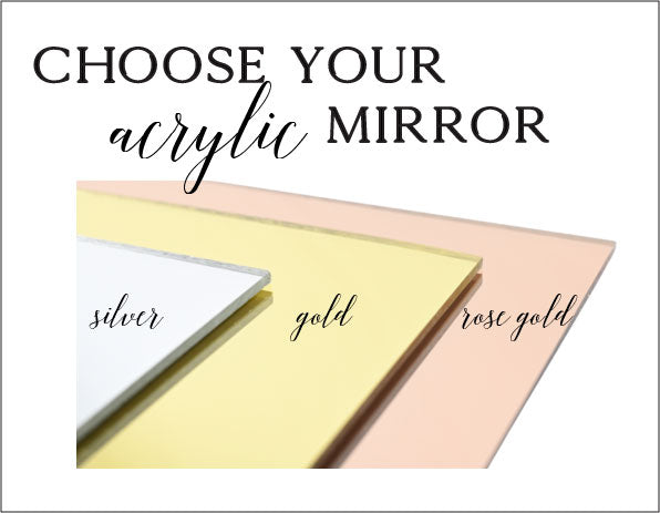 Acrylic Mirror Seating Chart – Blush and Lumber